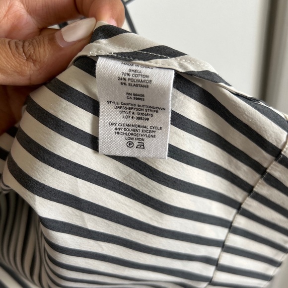 Theory Darted Buttondown Dress - Bryson Stripe - Picture 4 of 5